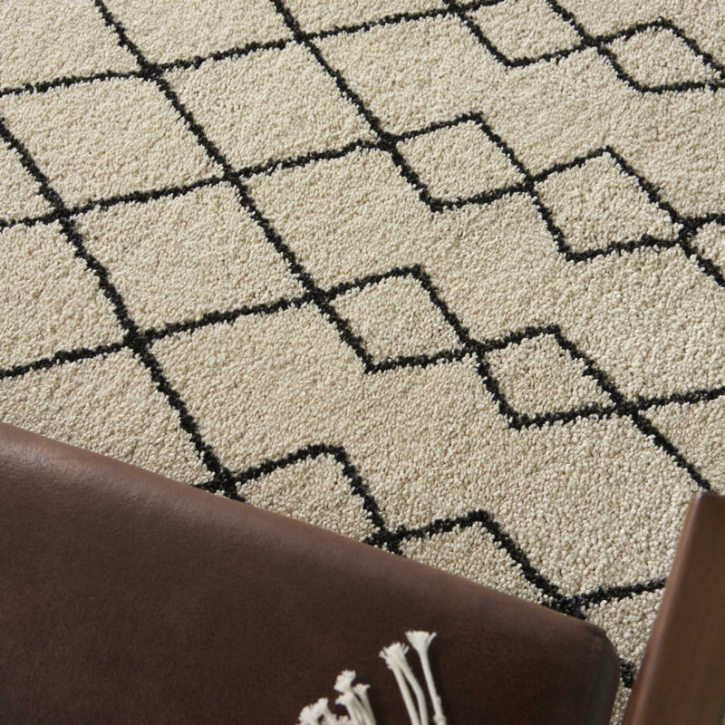 Tapis ivoire à poils longs Mildenhall, Rectangle 2 pi 2 po x 3 pi 9 po