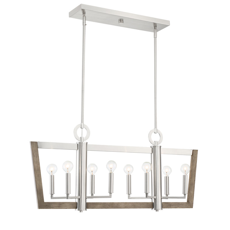 Ariah 8 - Light Satin Platinum Kitchen Island Pendant