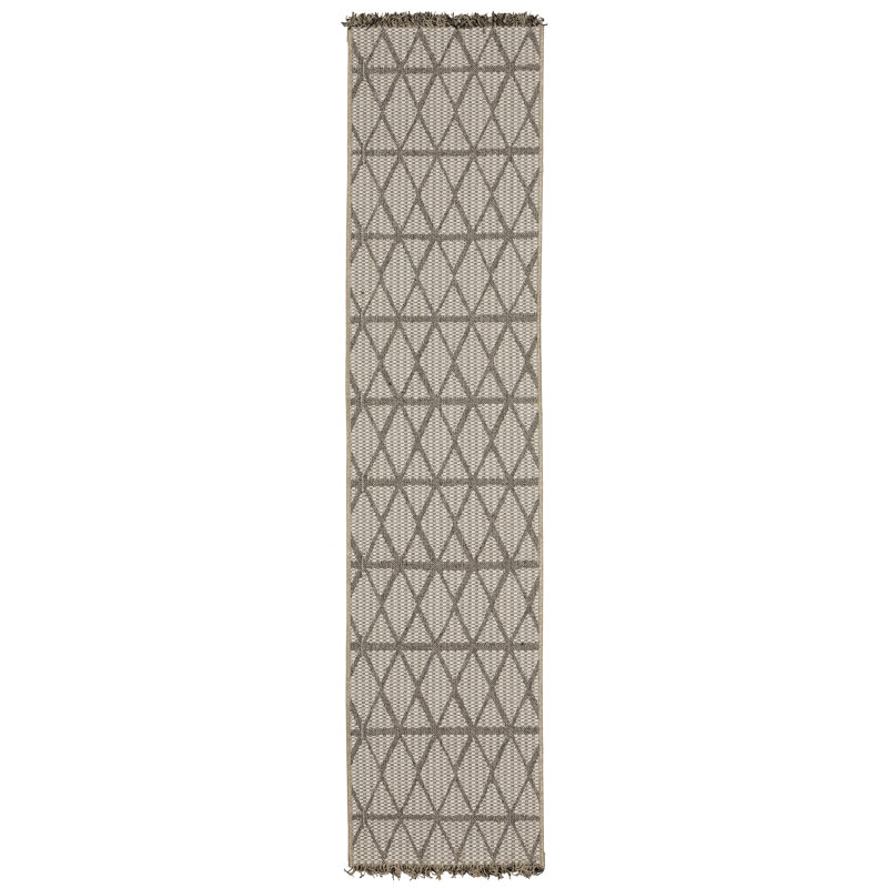 Rayfe Geometric Indoor / Outdoor Rug, Runner 1'10" x 7'6"