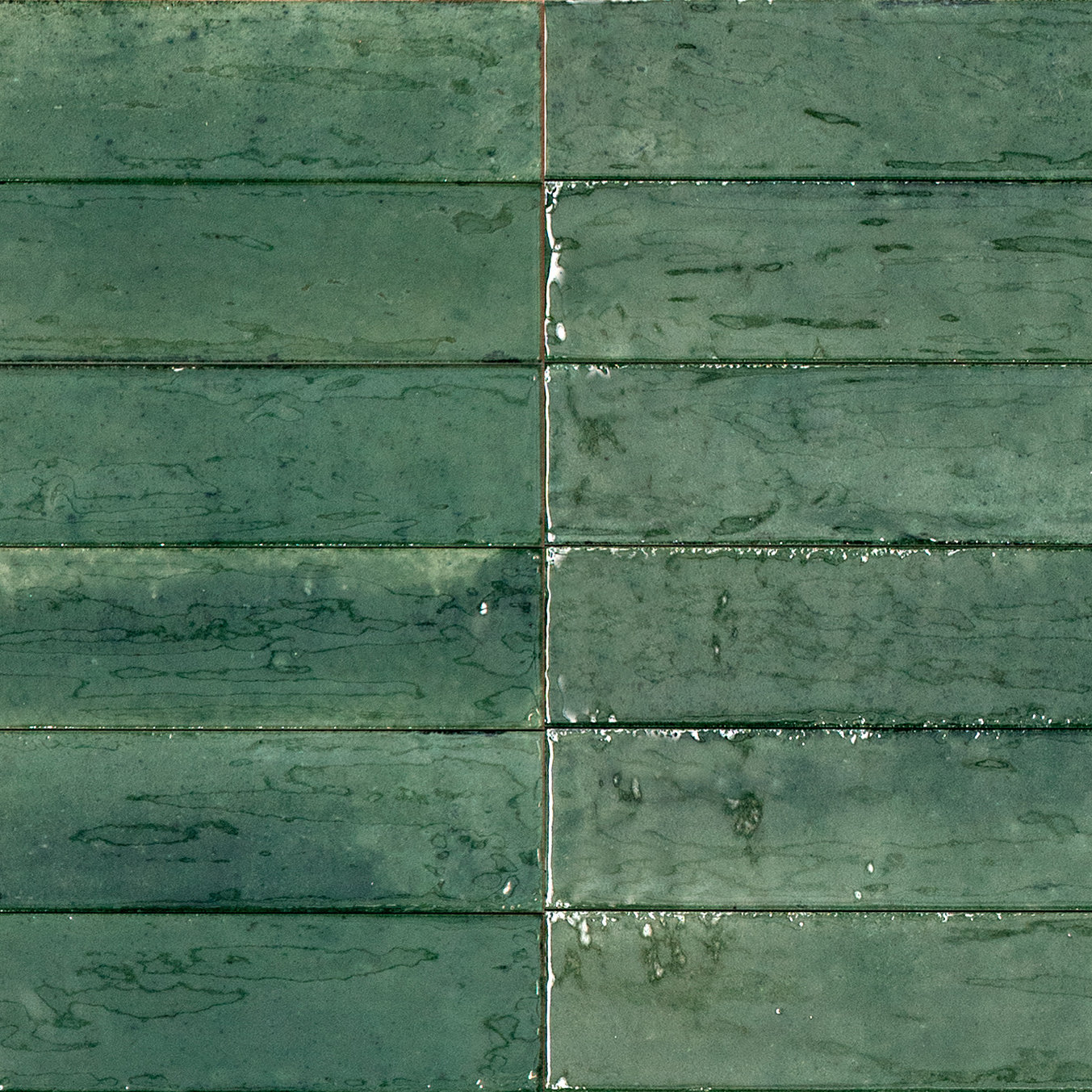 Lucca 2.5" x 9.5" Porcelain Subway Tile, Sea Water Green