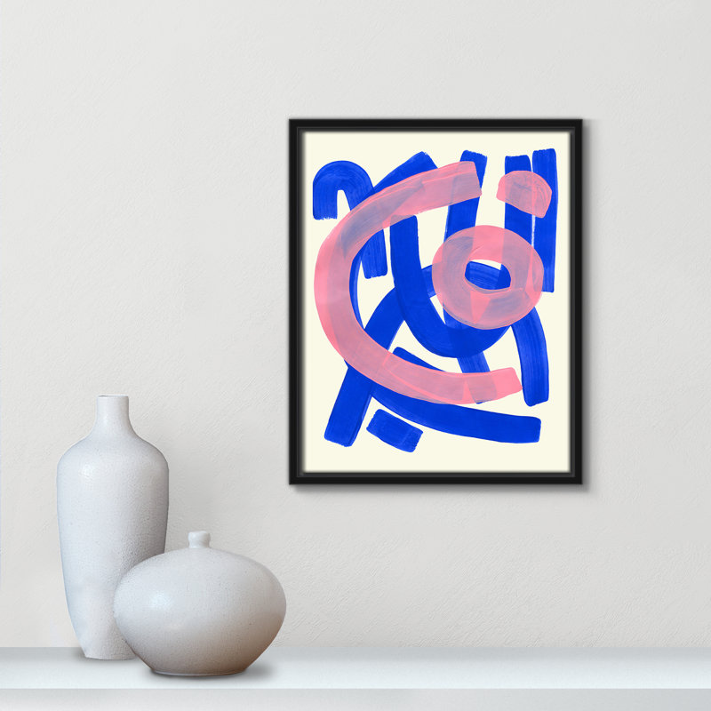 Impression Funky Beat par Haniff, Framed Canvas, L 12,5 po x H 15,5 po, Black Floater