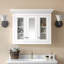 Armoire de salle de bain 35 "avec tablettes réglables et portes en verre