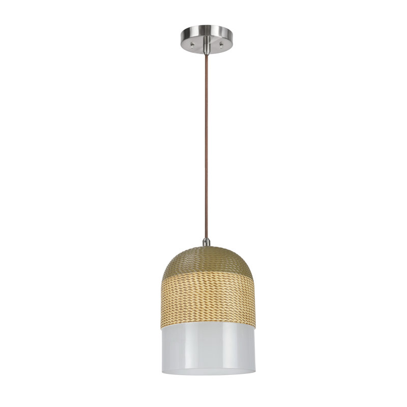 Luminaire suspendu à 1 lumière Portersville, Vert / blanc