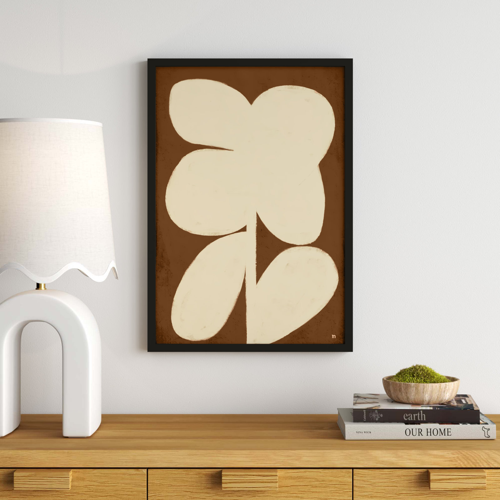 Flower 2 Print, Black Framed, 25" H x 17.5" W