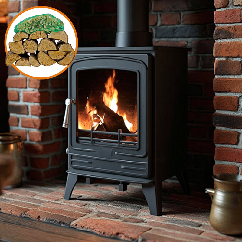 4.2kW Steel Eco Multifuel Stove + Firewood Starter Kit