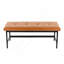 Banc en métal noir et similicuir-359438423