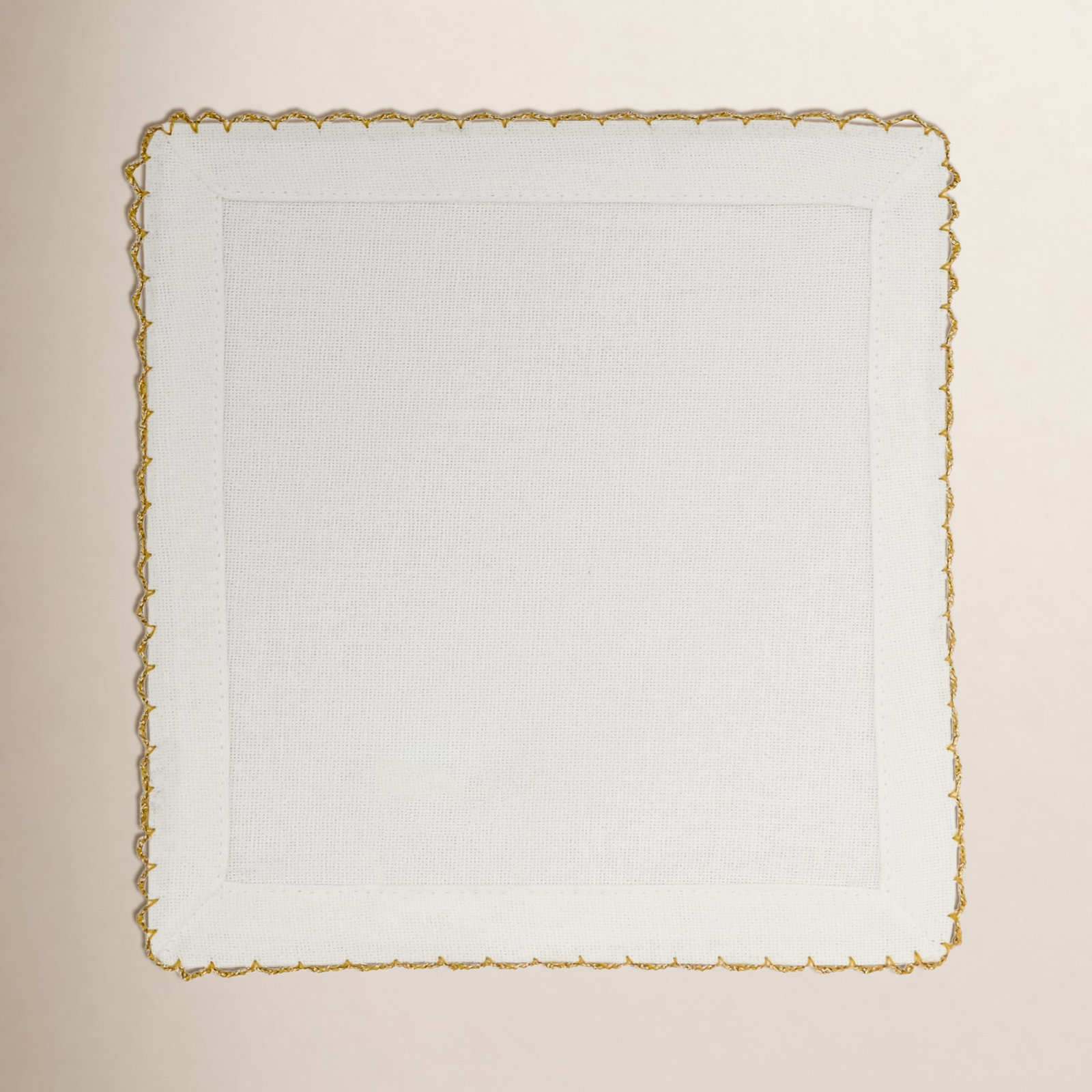 Vessie Cotton Square Napkin, Gold, 18" x 18"