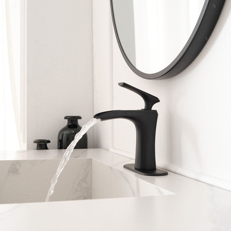 Waterfall Single Hole Single-Handle Low-Arc Bathroom Faucet
