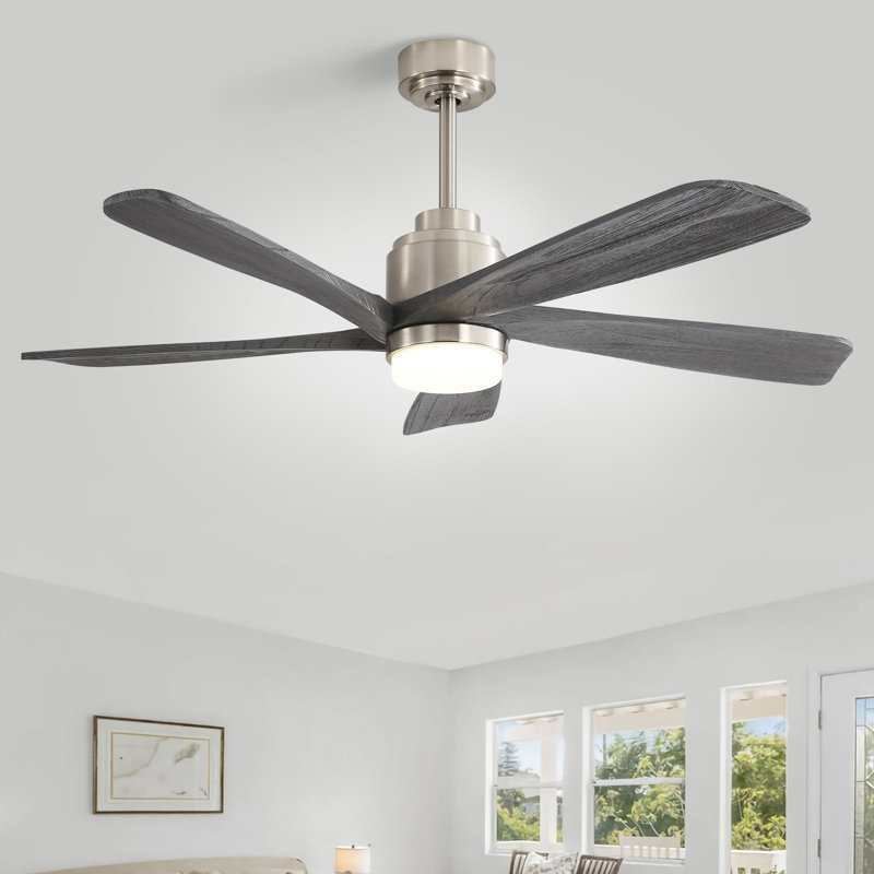 Damecia 52'' Ceiling Fan with LED Lights, Gray