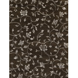 Himalayan Floral Area Rug in Dark Brown/Ivory