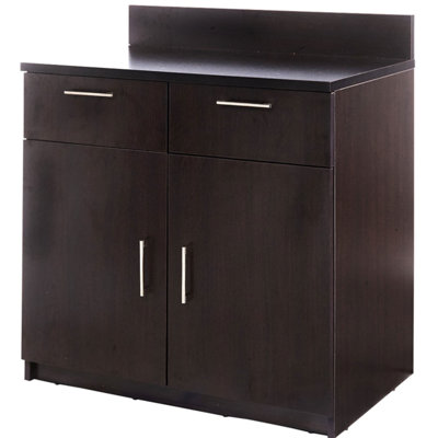 Armoire de base à rafraîchissement de qualité commerciale avec dosseret - Rangement pour salle de pause entièrement assemblé