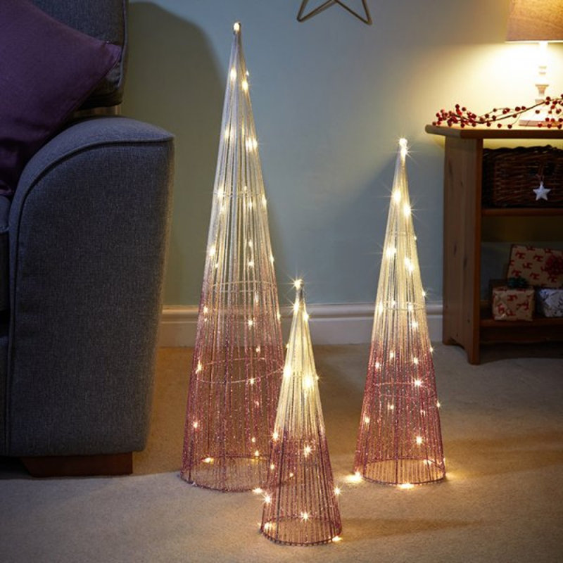 Metal Christmas Decoration, Pink