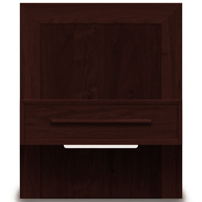 Moduluxe 1 - Drawer Solid Wood Nightstand, Conventional, Cognac Cherry