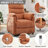 34" Chenille Power Recliner Chair with Side Pockets, Stepless Remote Control, Small Space Electric Recliner, 350 lb Capacity-2064714039