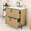 Meuble-lavabo Ã©lÃ©gant avec design cannelÃ© et lavabo-1593975005