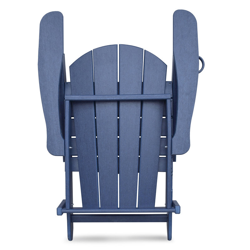 Ensemble de 2 chaises Adirondack pliantes pour l'extérieur avec une table pour patio