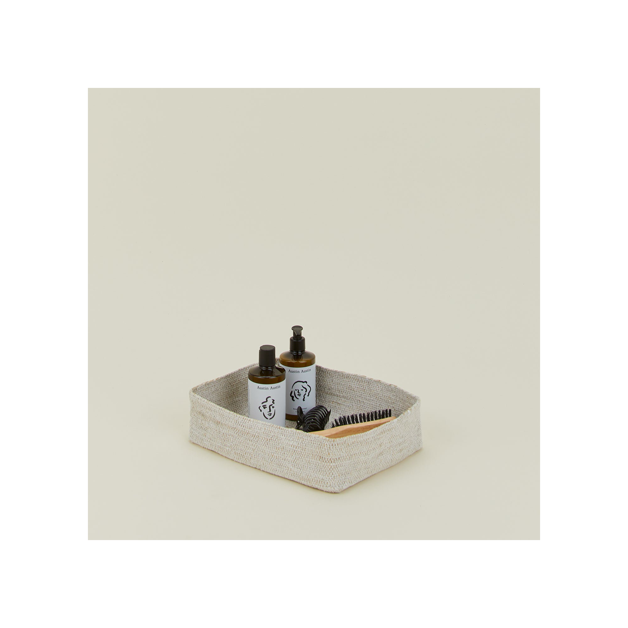 Hawkins New York Seagrass basket - Letter Tray, White