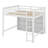 Solid Wood Full Size Loft Bed With 8 Open Storage Shelves, Built-In Ladder And Full-Length Guardrails-697164769