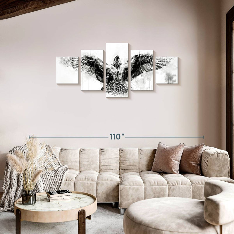 Hawk Flying, 34" H x 74" W