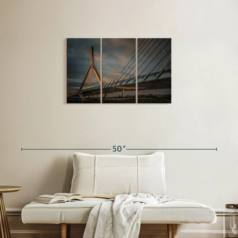 Lilie orageux, pont Leonard P Zakim, H 20 po x l 33 po