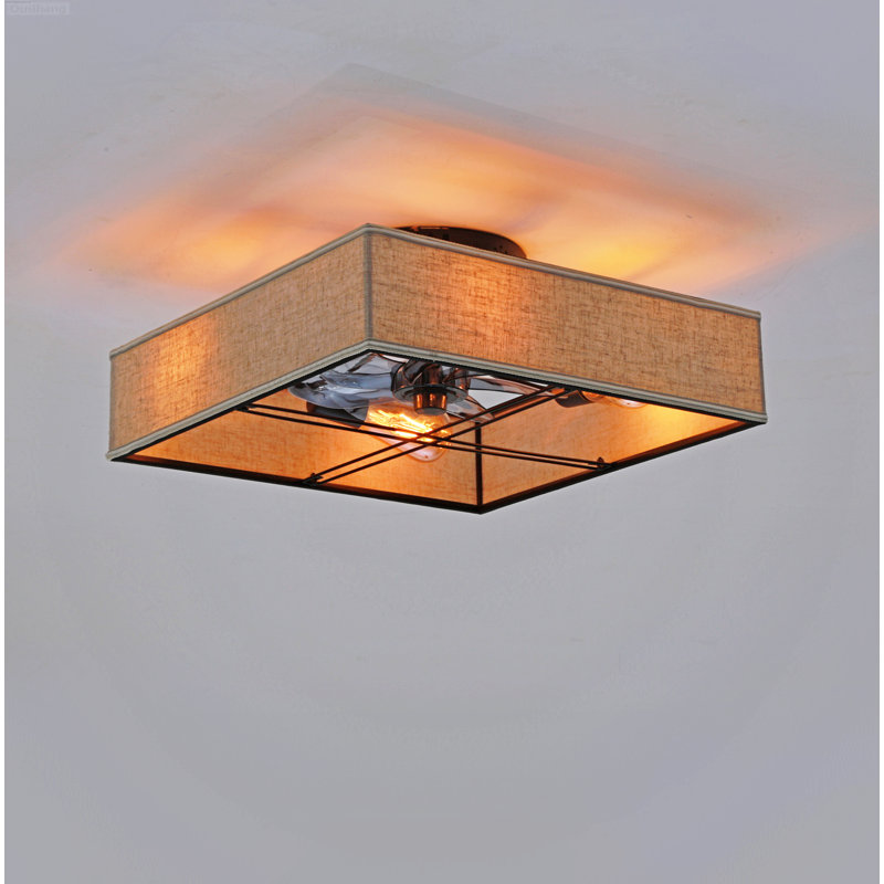 Ventilateur de plafond carré réversible 6 vitesses à moteur DC, Square