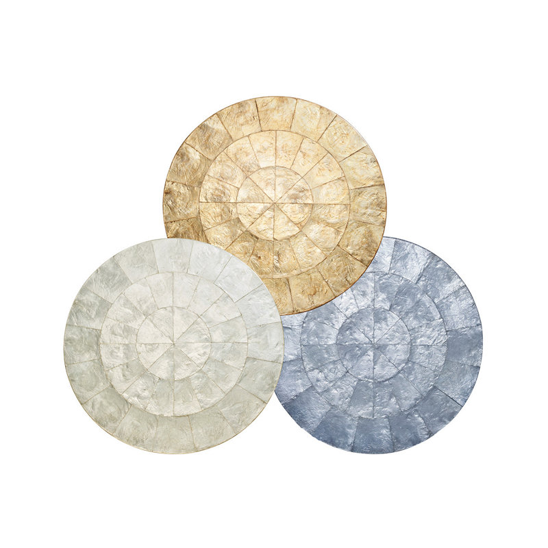 Round Capiz Placemat, Gold