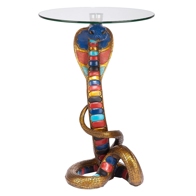 Renenutet Egyptian Cobra Figurine End Table