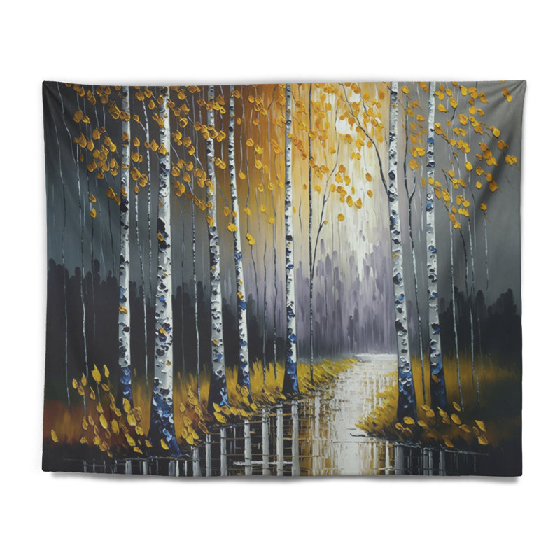 - Tapisserie murale paysage, H 32 po x l 39 po
