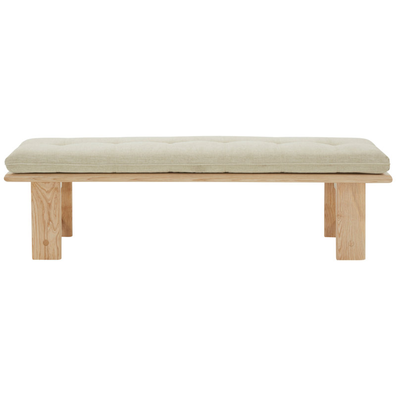 Parkston Linen Upholstered Bench, Natural
