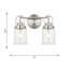 Applique murale de salle de bain Amiliano avec abat-jour transparent-112737952-112737955-112737956