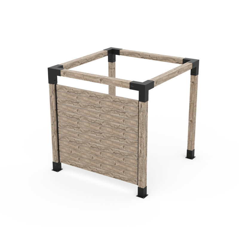Ensemble de pergola Toja de toutes tailles avec canaux en U pour poteaux en bois 6 x 6, H 96 po x l 72 po x P 72 po