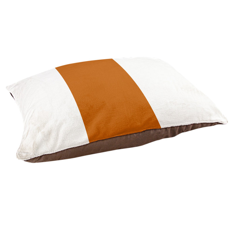 Coussin Louisville, Blanc / Orange, Très grand (l 50 po x P 40 po x H 7 po)