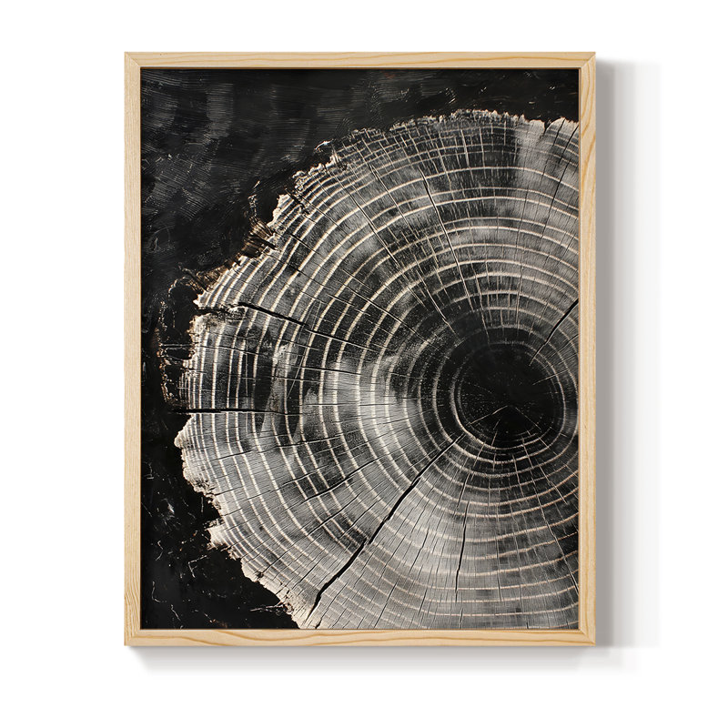 Série ABSTRACT CCXLVI, reproduction encadrée - bois massif, H 11 po x l 9 po