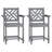 Hikhdpe 2-Person Patio Bar Stools Tall Adirondack Bar Chairs with Arms & Tabletop-1299340664