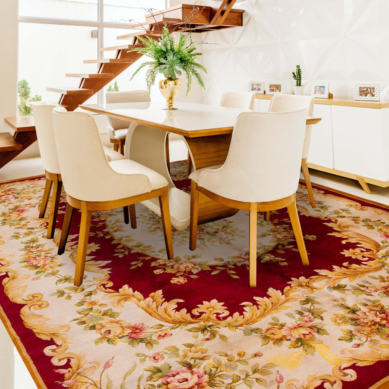 Hand Knotted Wool Floral Area Rug