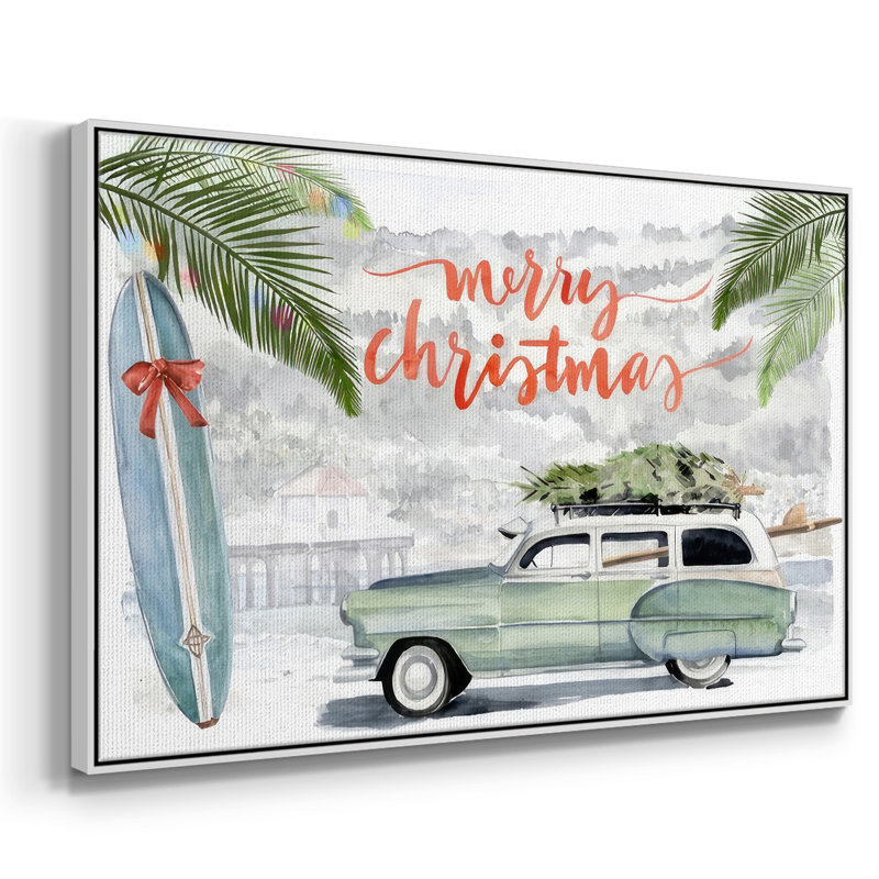 Collection de Noël So Cali A, H 17 po x l 25 po x P 1,5 po, Blanc, Blanc