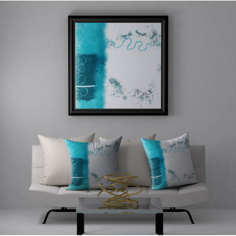 Abstract Reversible Throw Pillow, 20" x 20"