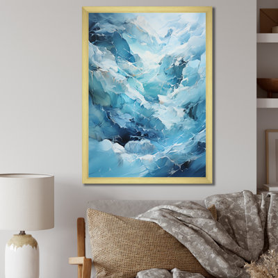 Teal Glacier Frozen Dreams - Décoration murale paysage et nature