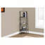 Bibliothèque, bibliothèque, étagère, d'angle, 3 niveaux, h 48 po, bureau, chambre à coucher, stratifié brun, contemporain, moderne