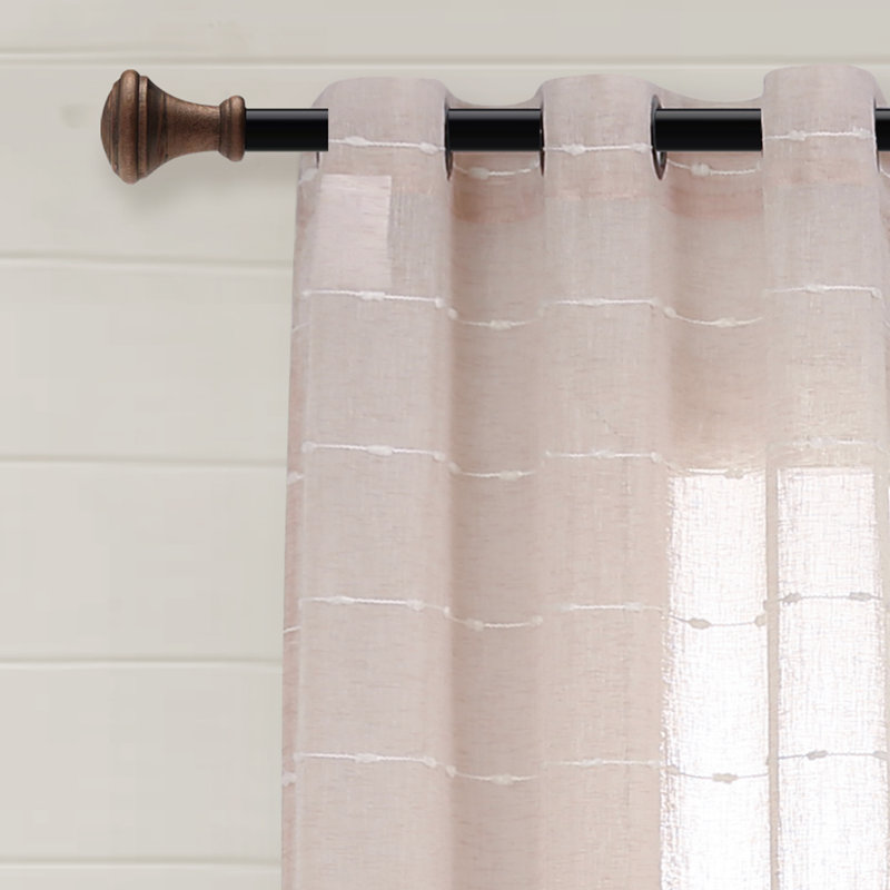 Paire de rideaux transparents Farmhouse, 38" W x 84" L, Blush