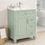 Meuble-lavabo simple autoportant de 24 po de largeur avec lavabo supérieur, armoire de rangement moderne avec 3 tiroirs et un tiroir basculant-1545038477