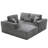 Boneless 109" Modular Corduroy Sectional Sofa With Chaise, No Assembly L-Shape Couch Reconfigurable Design-277012335