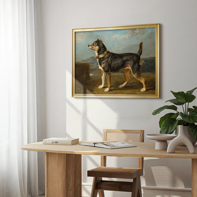 Portrait d'un chien (Staffordshire Bull Terrier) -James Ward-Toile tendue avec châssis-c. début du 19e siècle
