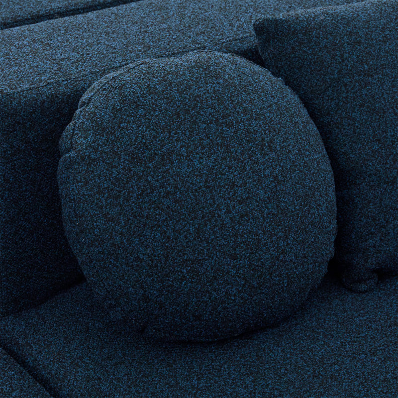 Canapé modulaire Boneless Couch, Bouclé bleu