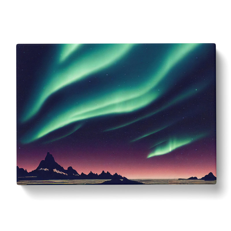 Revered Northern Lights - Wrapped Canvas, 40cm H x 60cm W x 3cm D