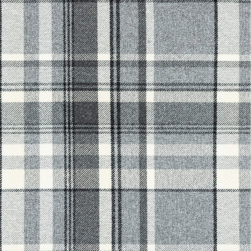 Gaige Plaid Square Cushion, Charcoal