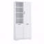 Armoire de rangement de salle de bain avec portes et tiroirs, panier à linge inclinable, plusieurs espaces de rangement, style autoportant, tablettes ouvertes, tablettes réglables-466738203