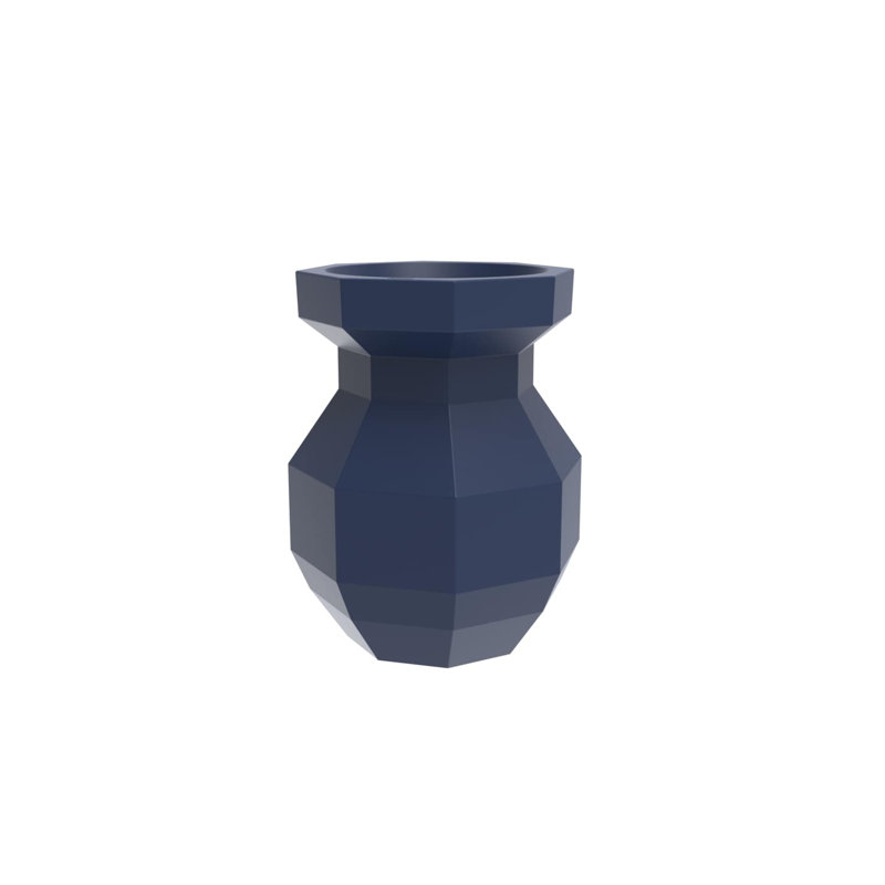 Origami - Yuri Planter, Blue, 31.5" H x 20.75" W x 20.75" D