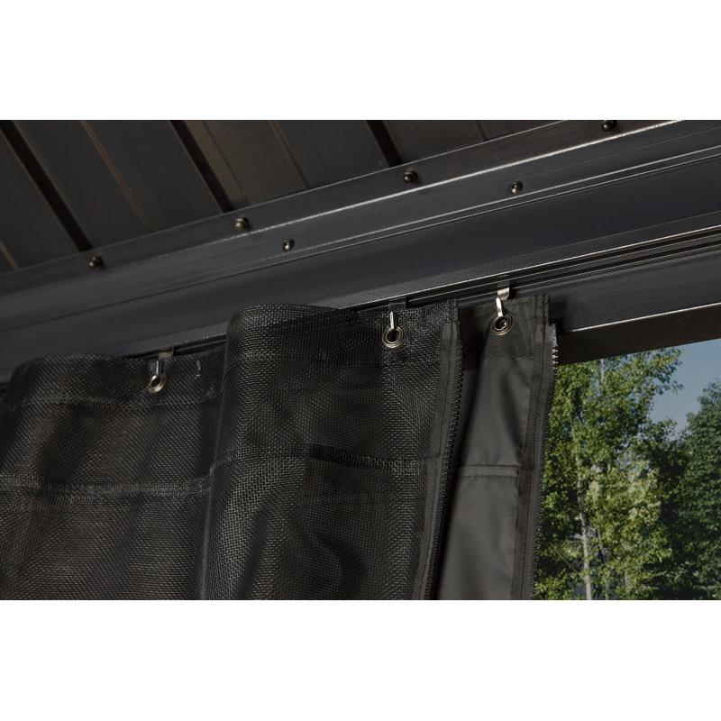 Rideaux en polyester filé noir Skylight 10 pi x 12 pi