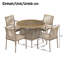 4 - Person Patio Dining Set with Round Table-1153133304-1153133305